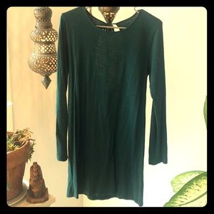 Forever 21 green long sleeve dress